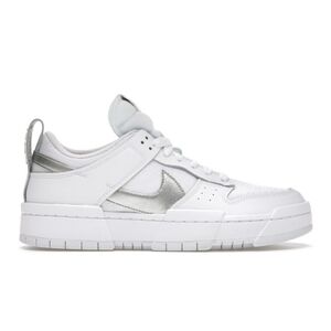 DJ6226 100 Nike Dunk Low Disrupt White Metallic Silver_ New